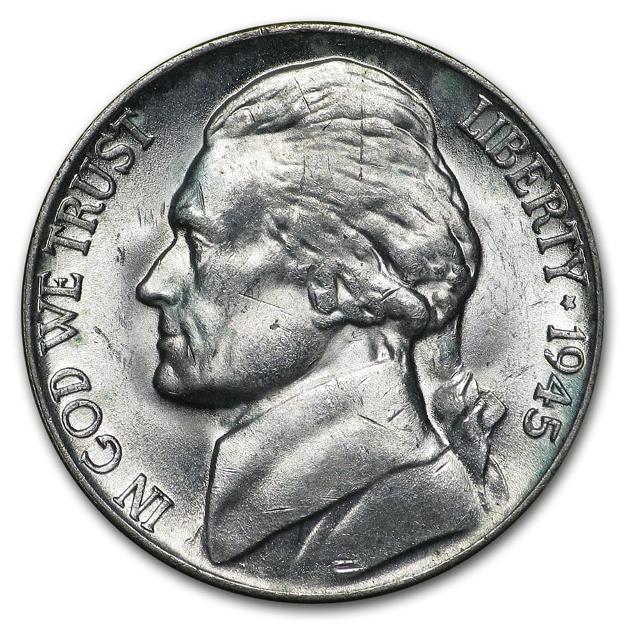 1945-P Silver Wartime Jefferson Nickel (1 of 2)
