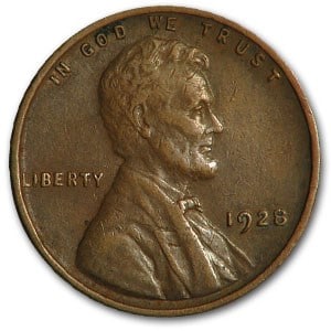 1928 Lincoln Cent Good/VF (1 of 2)
