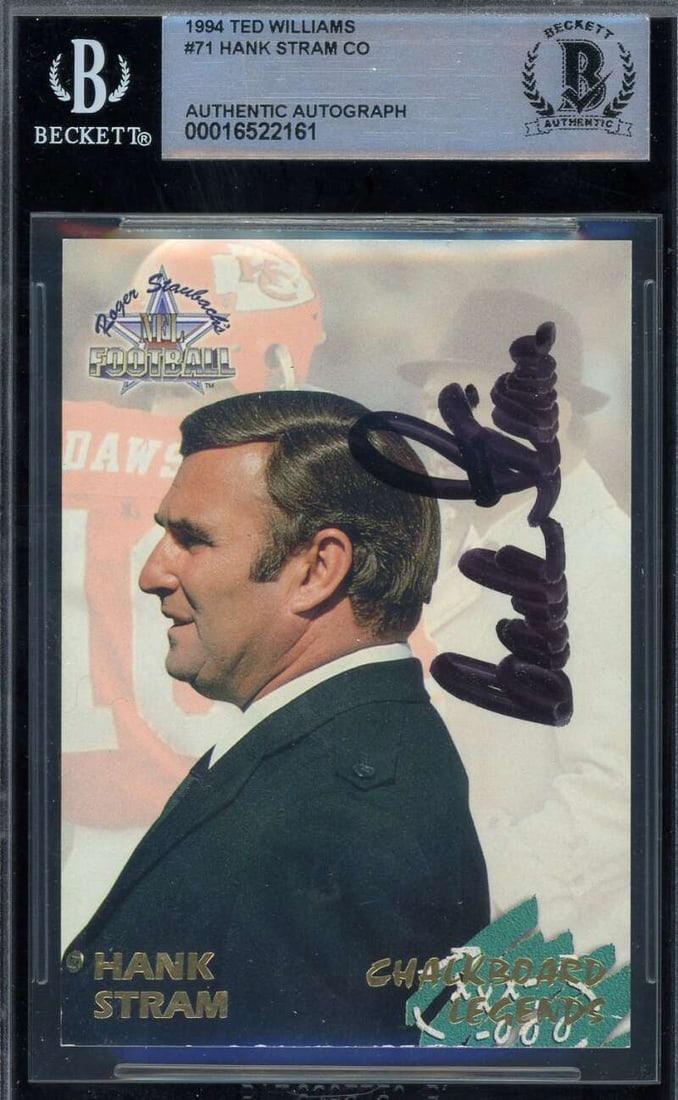 hank stram beckett BAS signed 1994 (1 of 1)