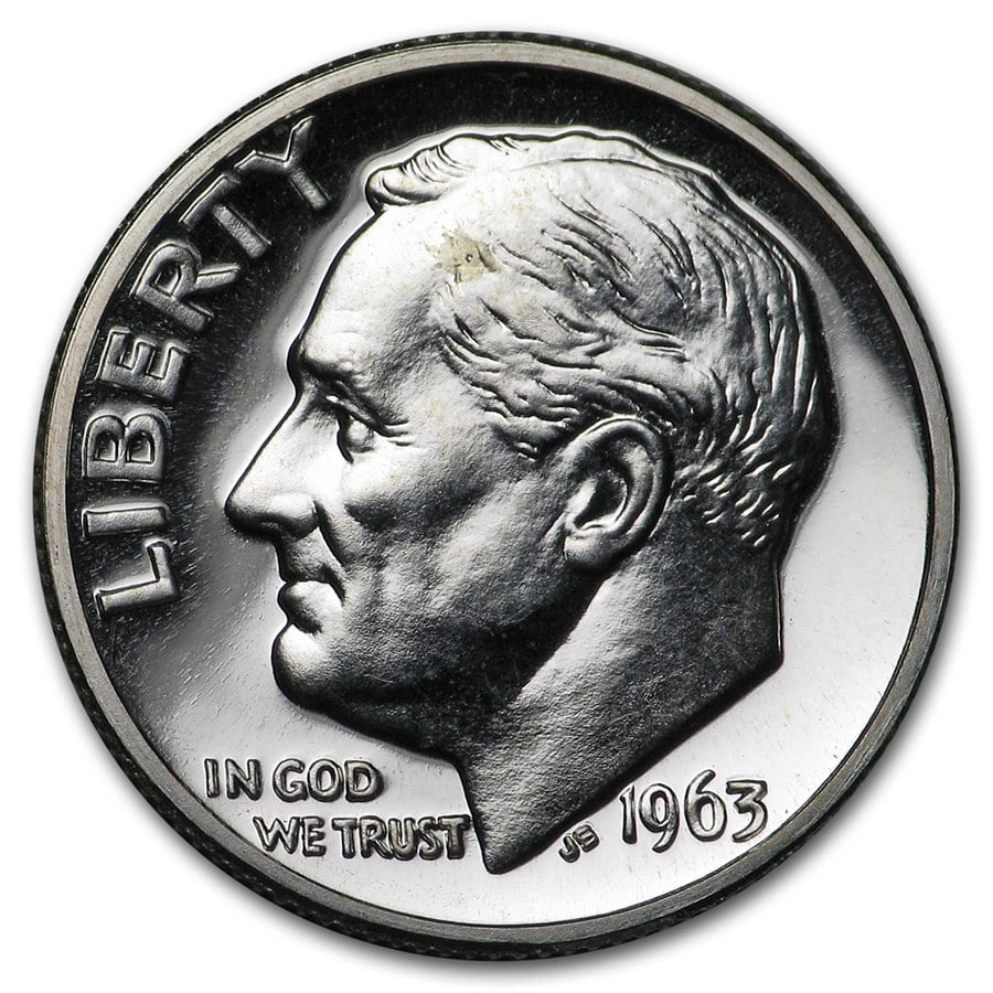 1963 Roosevelt Dime Gem Proof (1 of 2)