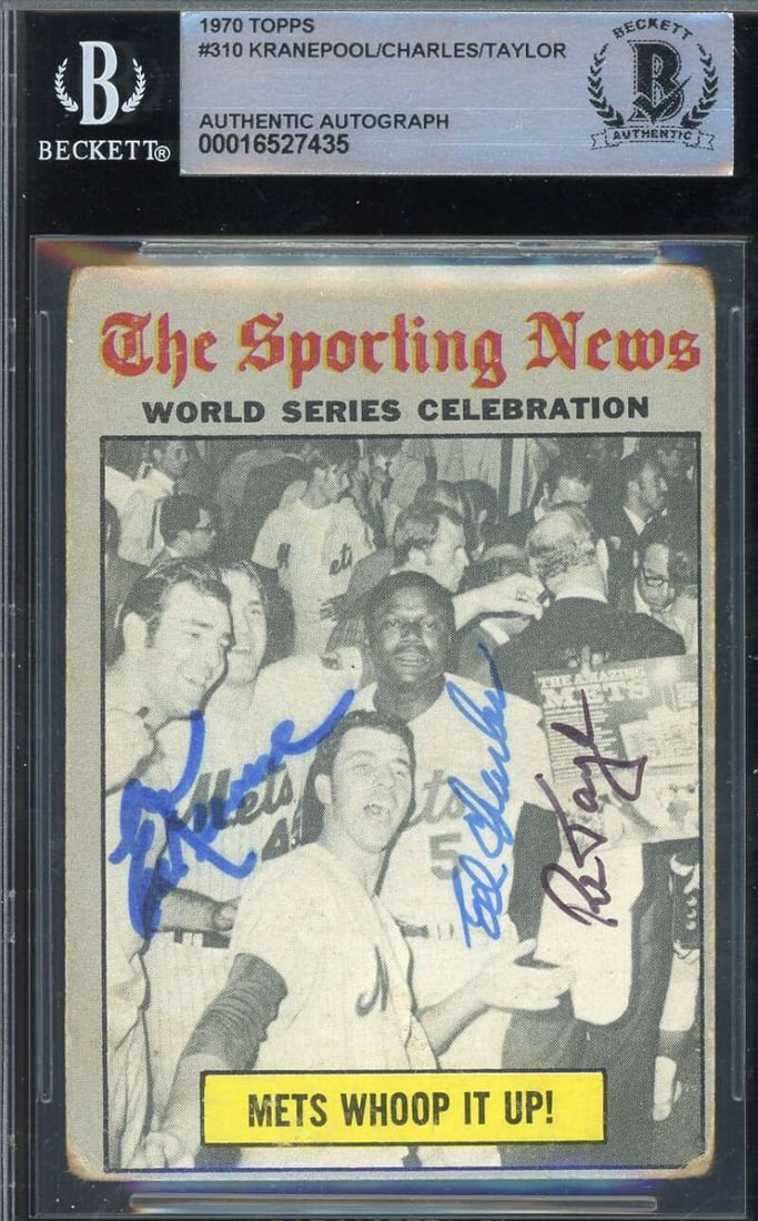 kranepool charles taylor beckett BAS: kranepool charles taylor beckett BAS signed 1970 topps 1969 world series autogra Kranepool Charles Taylor Beckett BAS Signed 1970 Topps 1969 World Series Autogra SKU no: RBJ7607432216664