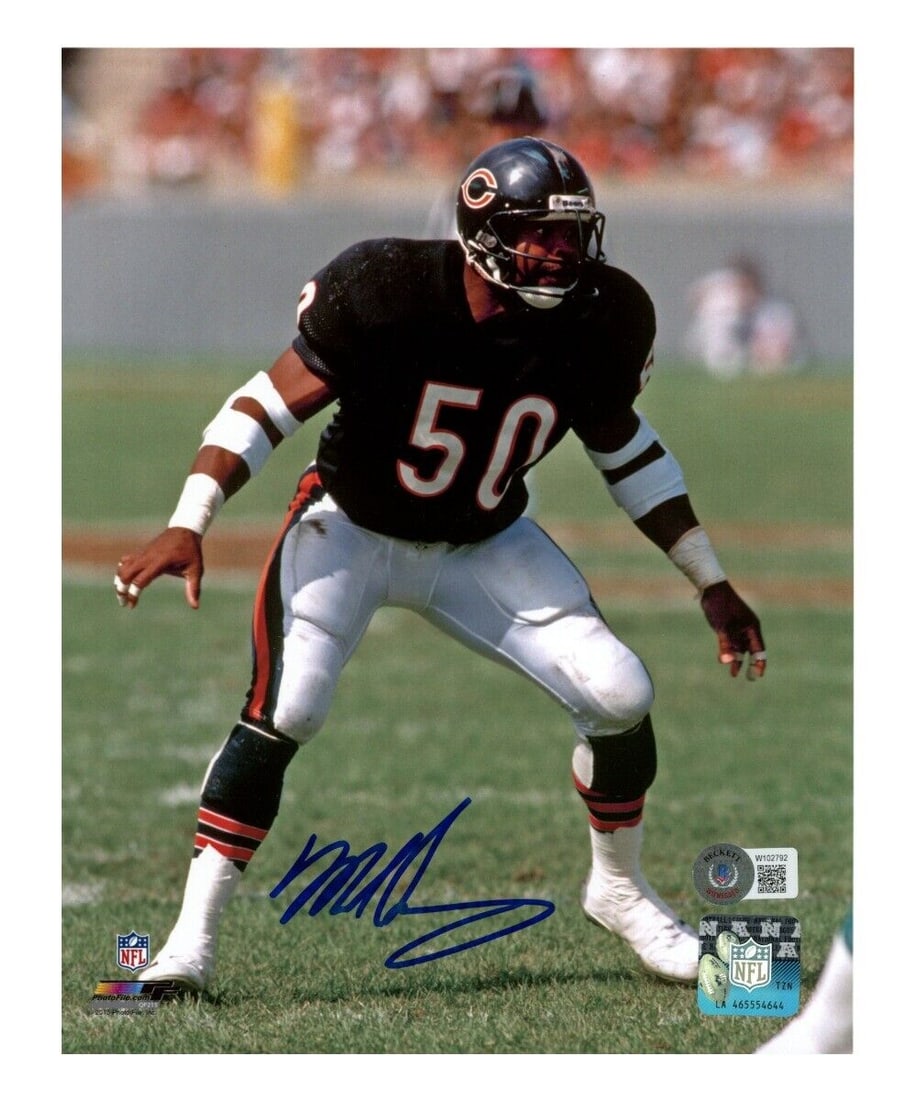 mike singletary autographed/signed chicago bears (1 of 1)
