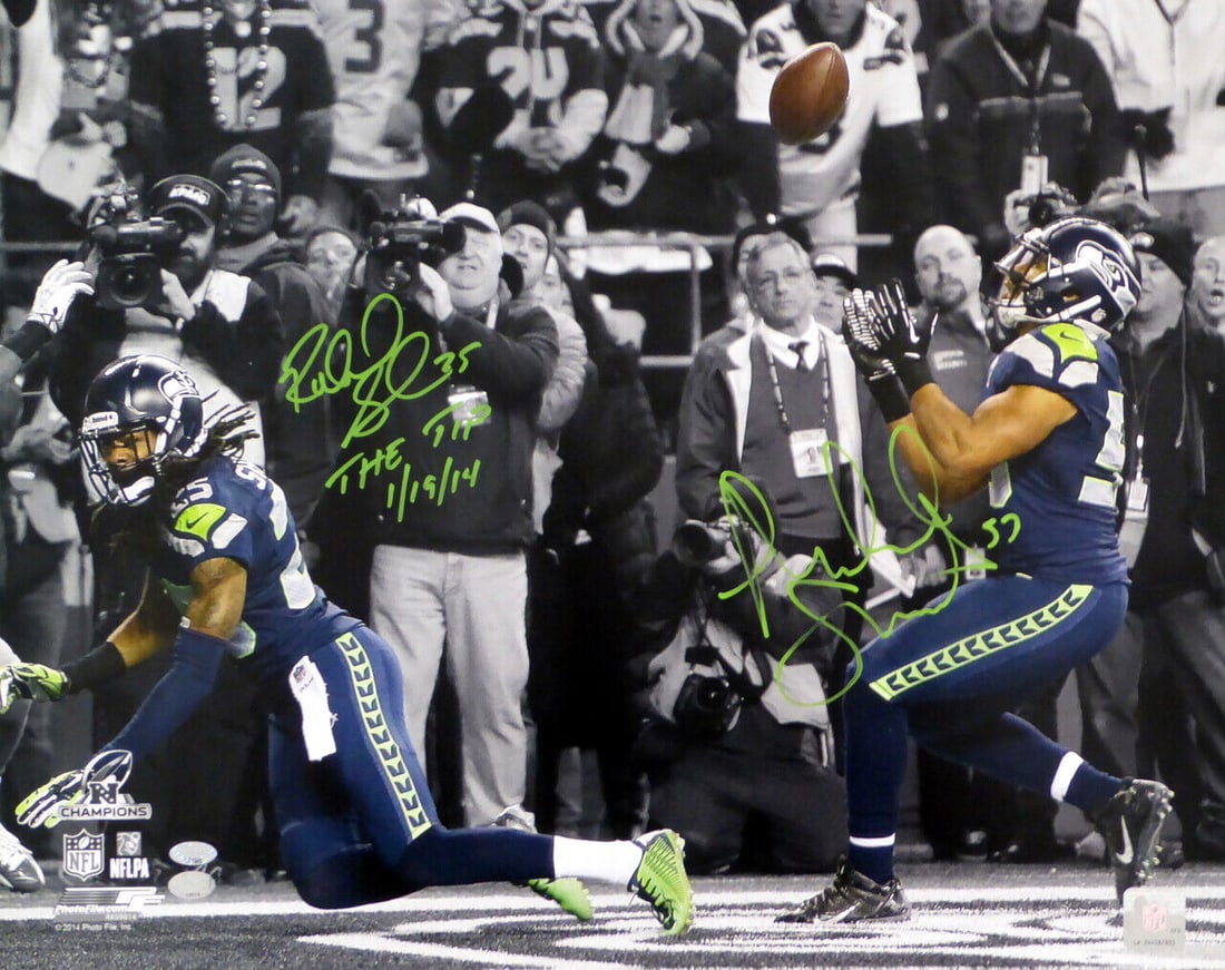 RICHARD SHERMAN & MALCOLM SMITH: RICHARD SHERMAN & MALCOLM SMITH AUTOGRAPHED SIGNED 16X20 PHOTO THE TIP RS 85973 RICHARD SHERMAN & MALCOLM SMITH AUTOGRAPHED SIGNED 16X20 PHOTO THE TIP RS 85973 SKU no: RBJ7265234223192
