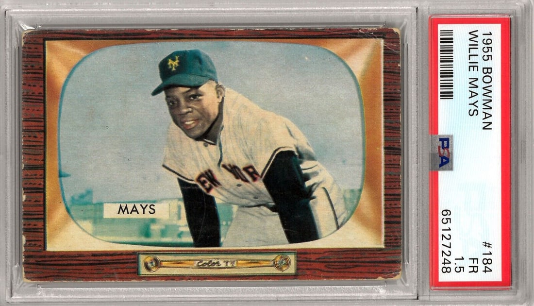 Willie Mays 1955 Bowman Baseball (1 of 2)