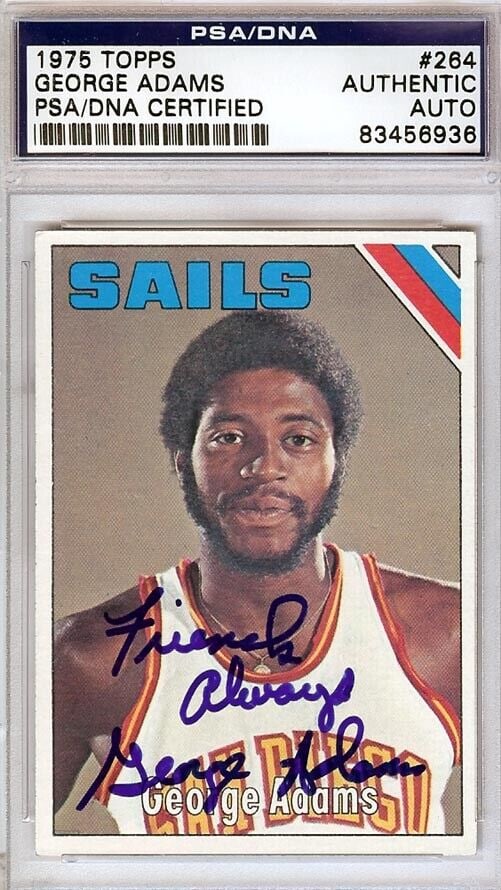 George Adams Autographed 1975 Topps Card: George Adams Autographed 1975 Topps Card #264 San Diego Sails PSA/DNA #83456936 George Adams Autographed 1975 Topps Card #264 San Diego Sails PSA/DNA #83456936 SKU no: RBJ7281391992920