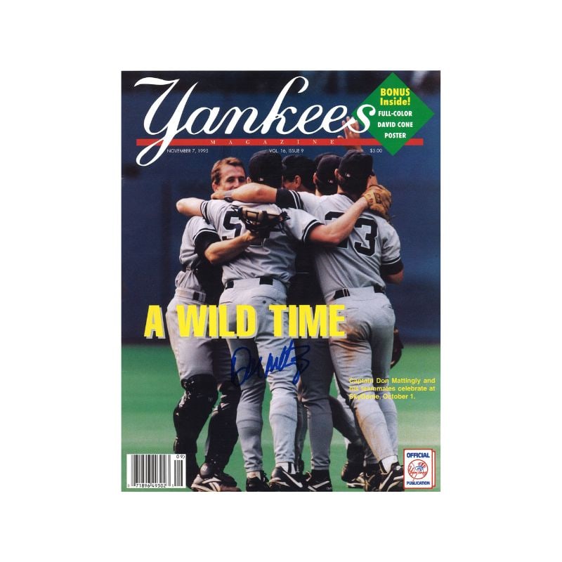 don mattingly new york yankees autographed (1 of 2)
