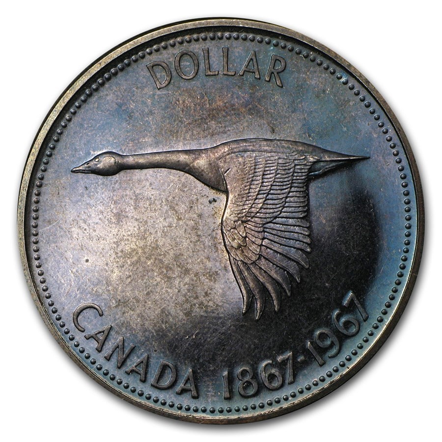 1967 Canada Silver Dollar Flying Goose (1 of 2)
