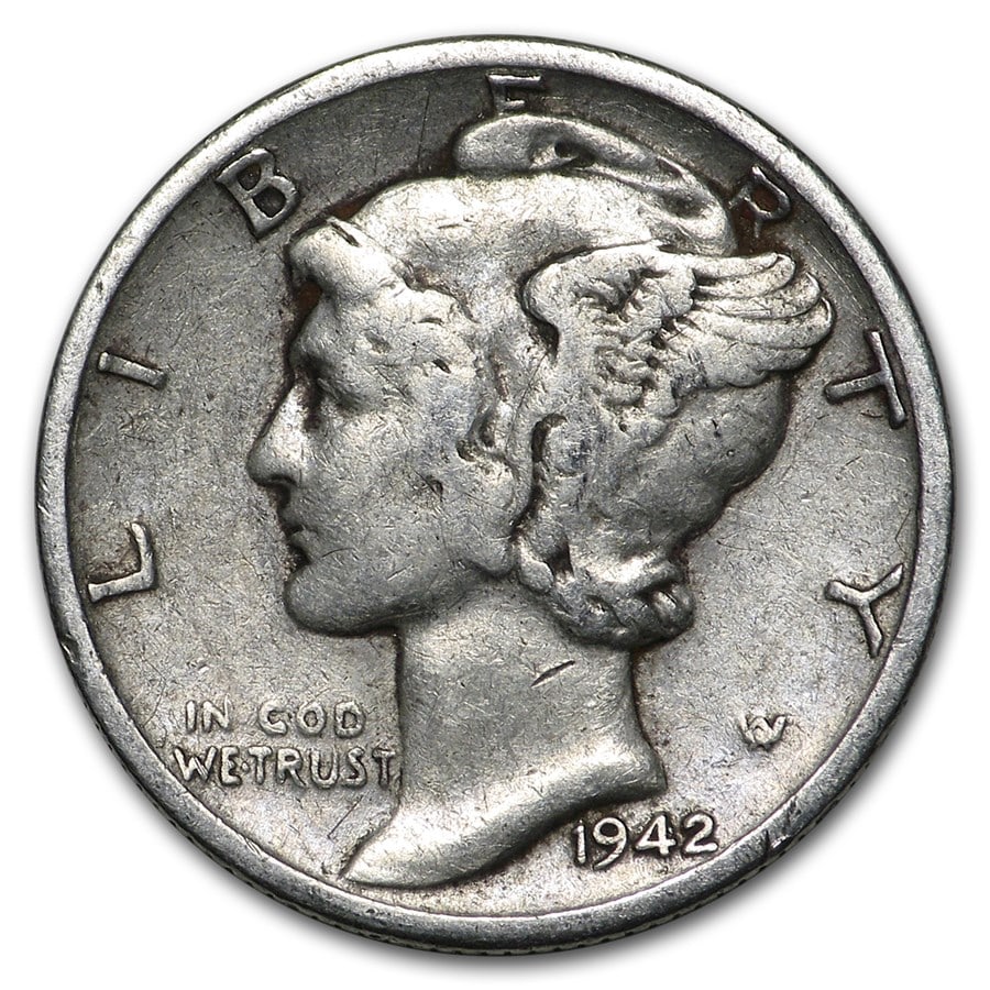 1942-D Mercury Dime Good/VF (1 of 2)