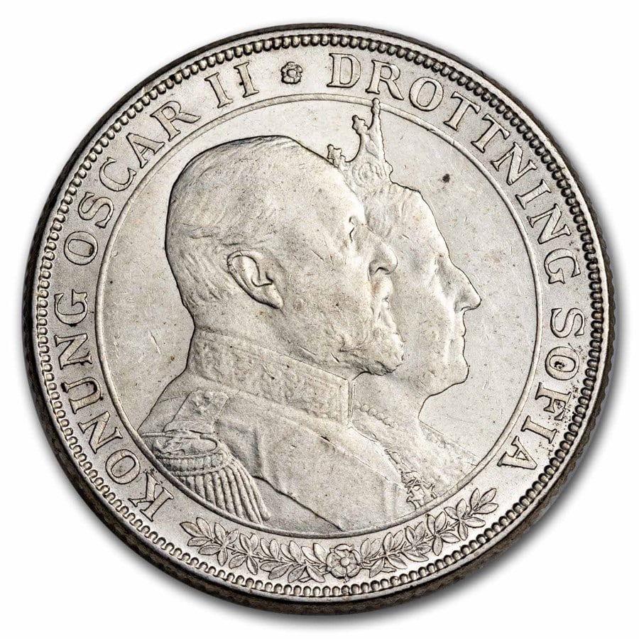 1907-EB Sweden Silver 2 Kronor (1 of 2)