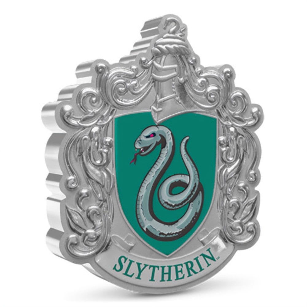 2021 1 oz Niue Silver: 2021 1 oz Niue Silver House Banner Slytherin Crest Coin (BU) JMB ID: 4233840 Year: 2021 Mint Mark: Not Shown Purity: .999 Manufacturer: New Zealand Mint Condition: Brilliant Uncirculated