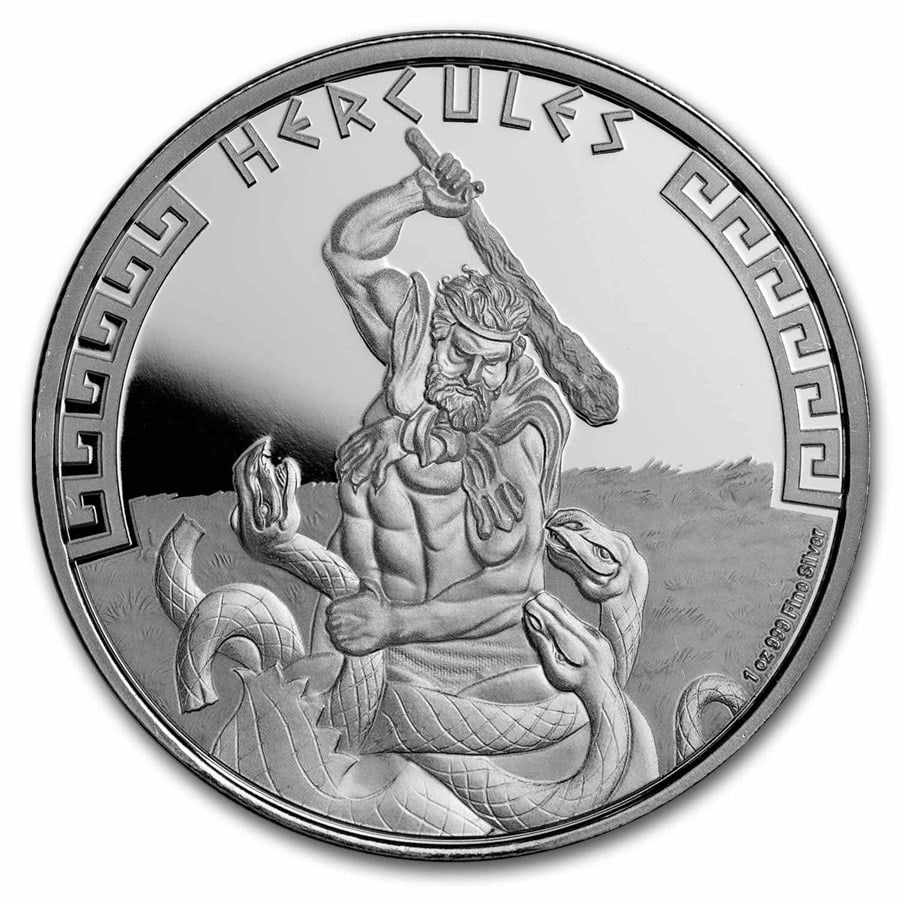 2023 Niue 1 oz Silver: 2023 Niue 1 oz Silver Heroes of Greek Mythology: Hercules BU SKU no: RBJ277612 Year: 2023 Grade: Brilliant Unc Grade Service: None Denomination: 2 Dollars Mint Mark: Not Shown Metal Conte
