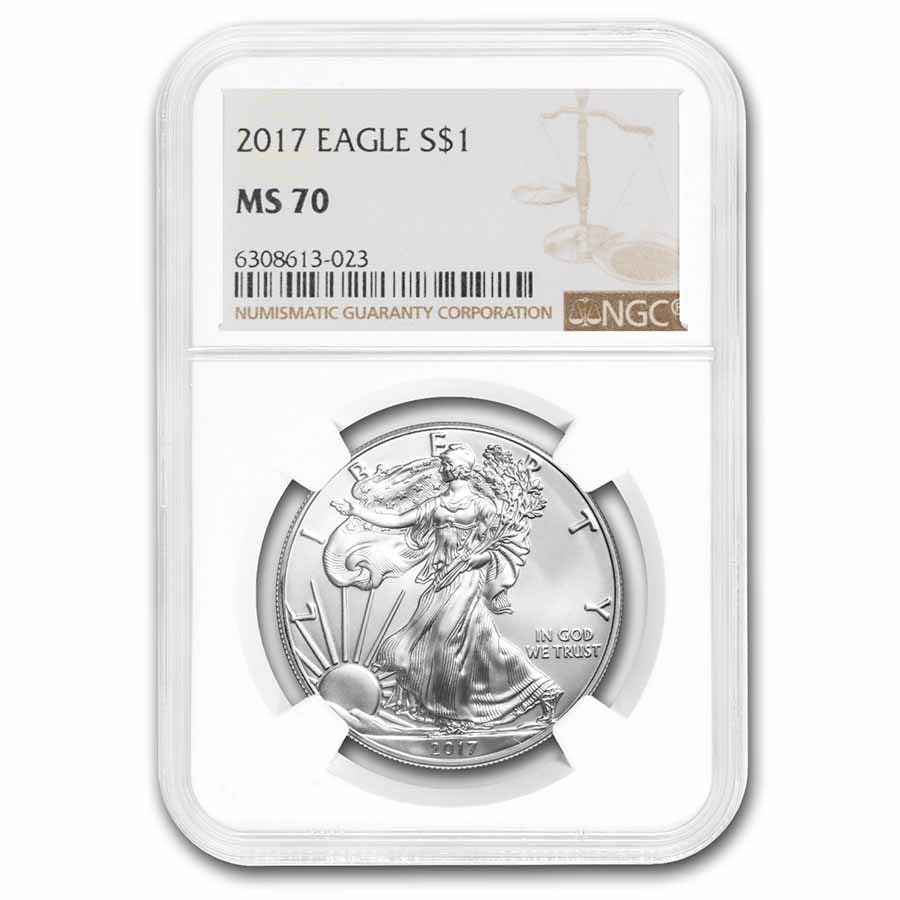 2017 American Silver Eagle MS-70 (1 of 3)