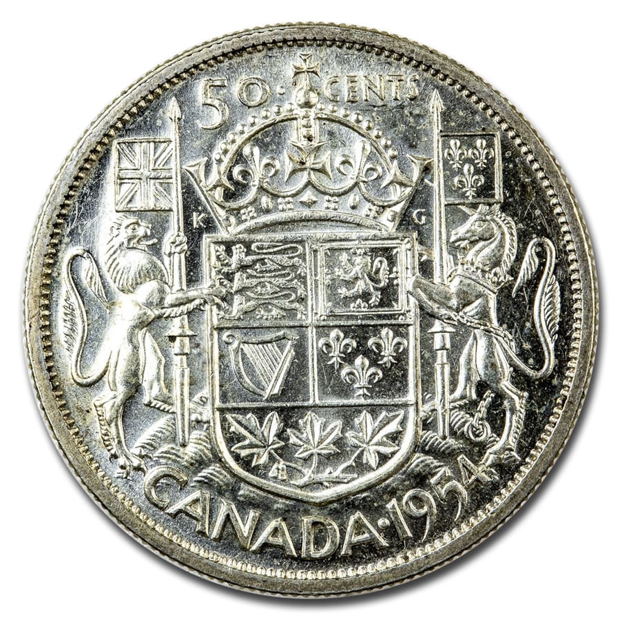 1954 Canada Silver 50 Cents (1 of 2)