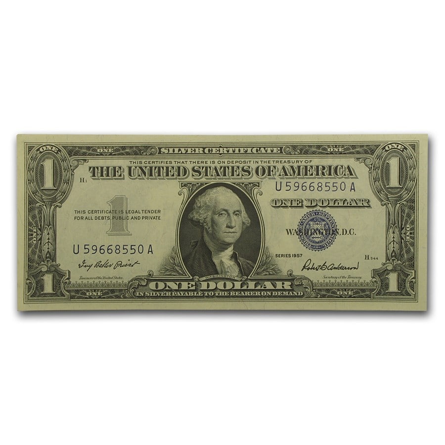 1957s $1.00 Silver Certificate CU (1 of 3)