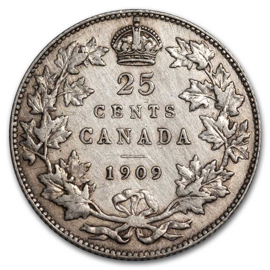 1909 Canada Silver 25 Cents (1 of 2)