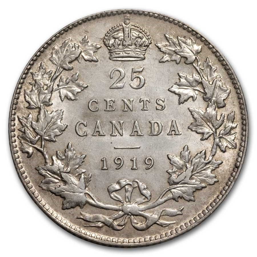 1919 Canada Silver 25 Cents (1 of 2)