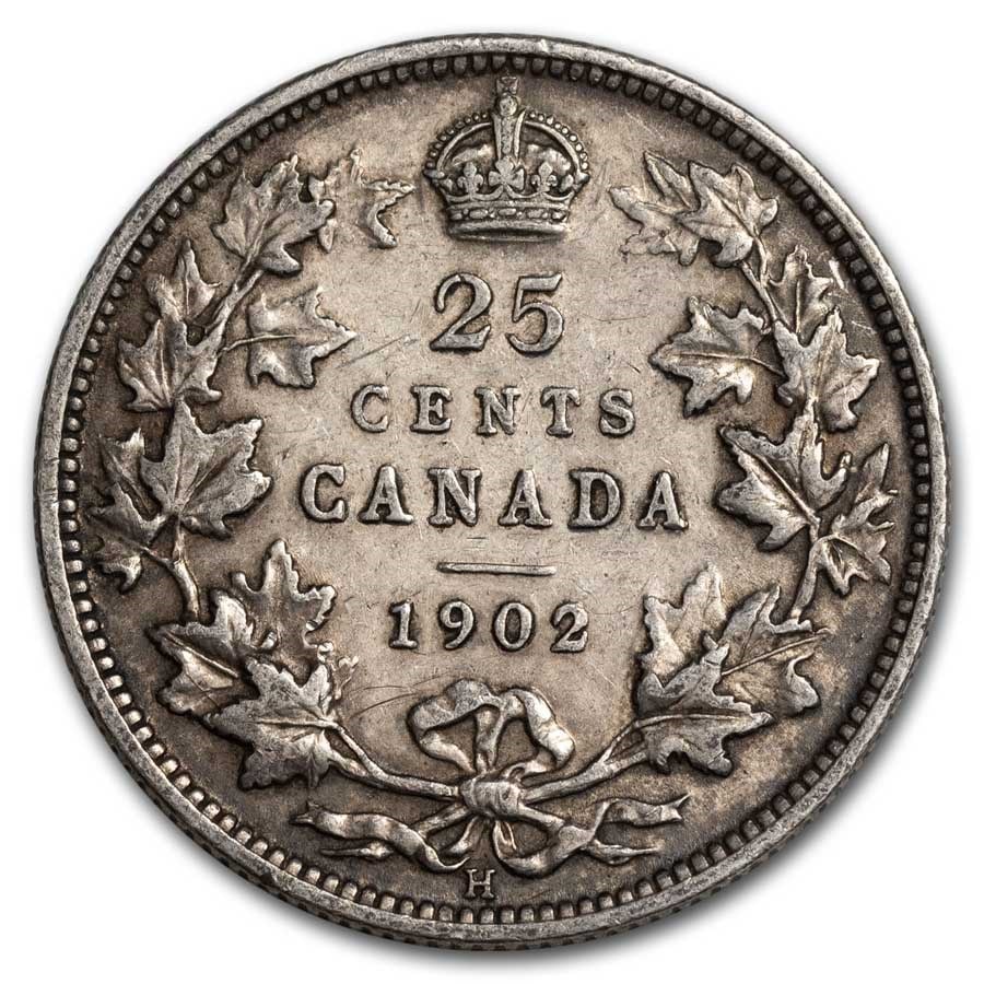 1902-H Canada Silver 25 Cents (1 of 2)