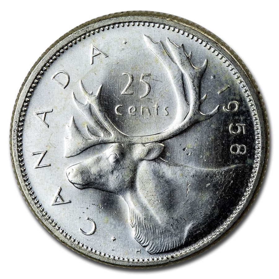 1958 Canada Silver 25 Cents (1 of 2)