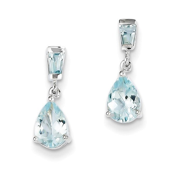 14k White Gold Aquamarine Dangle (1 of 1)