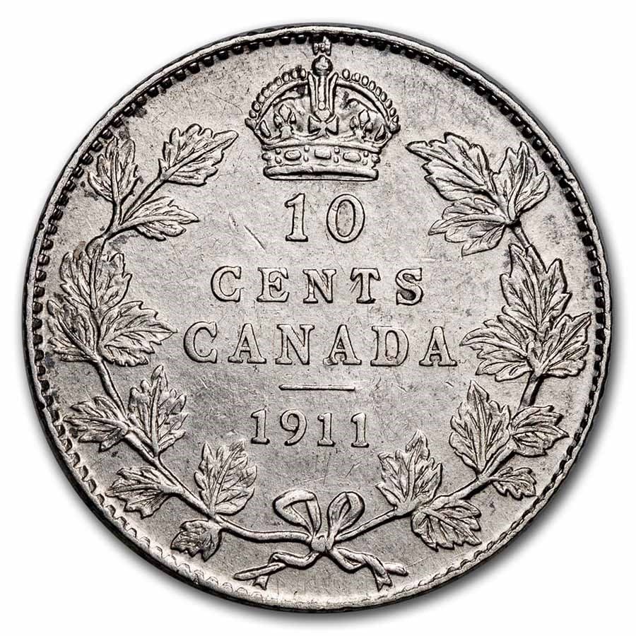 1911 Canada Silver 10 Cents (1 of 2)