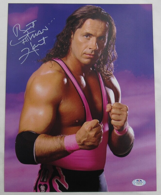 bret hart signed 11x14 photo (1 of 2)