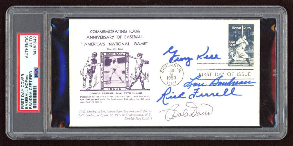 HALL OF FAMERS SIGNED BABE (1 of 2)