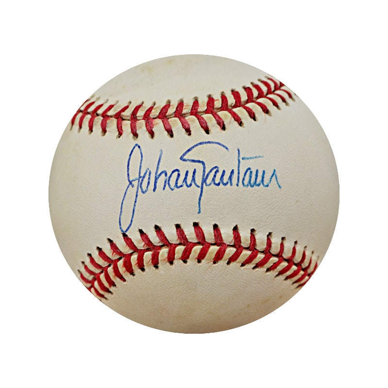 johan santana autographed bud selig: johan santana autographed bud selig OML baseball (steiner) Johan Santana Autographed Bud Selig OML Baseball (Steiner)? Ball has some staining/spotting SKU no: 7476194738264