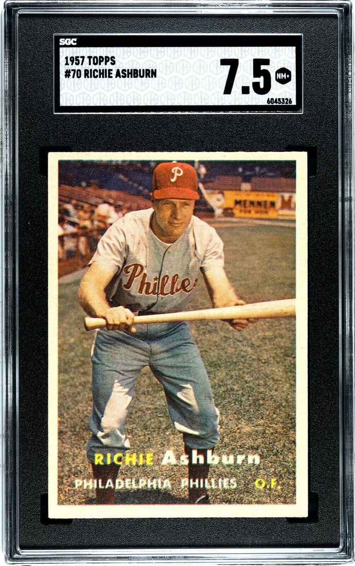 richie ashburn 1957 topps baseball (1 of 2)