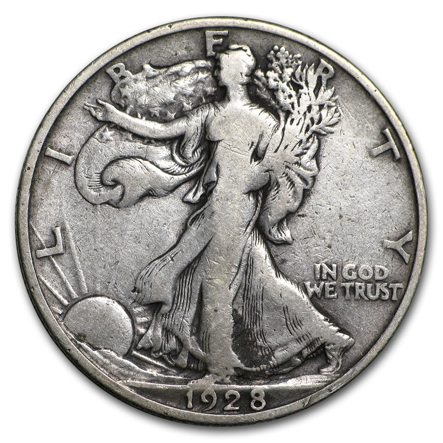 1928-S Walking Liberty Half Dollar: 1928-S Walking Liberty Half Dollar Fine SKU n: RBJ5403 Year: 1928 Grade: Fine Grade Service: None Denomination: $0.50 Mint Mark: S - San Francisco Metal Content: 0.3575 troy oz P