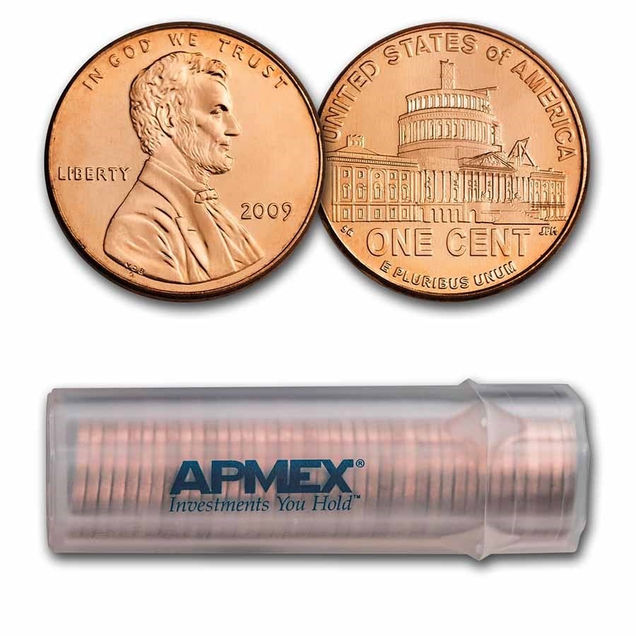 2009 Lincoln Cent Presidency 50-Coin: 2009 Lincoln Cent Presidency 50-Coin Roll BU SKU no: RBJ51654 Year: 2009 Grade: Brilliant Unc Grade Service: None Denomination: 1 Cent Mint Mark: P - Philadelphia (Not Shown) Metal Conten