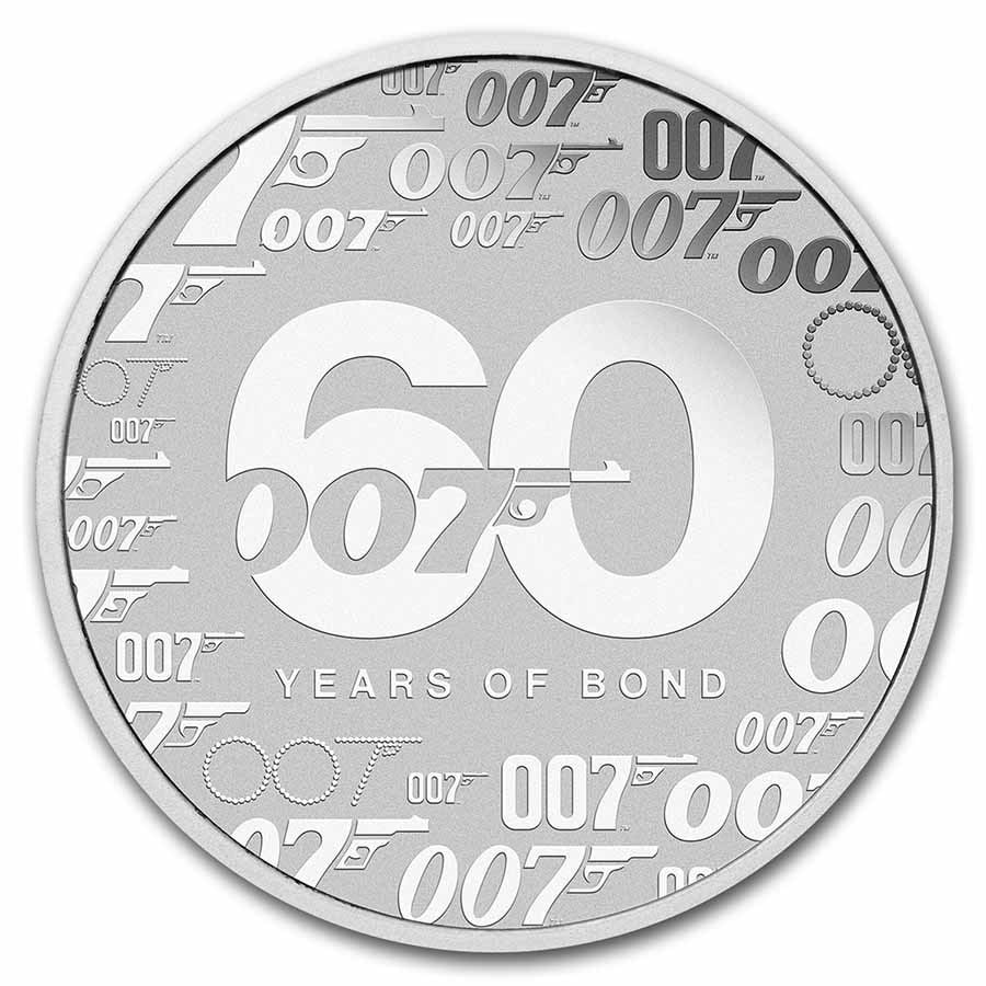 2022 Tuvalu 1 oz Silver: 2022 Tuvalu 1 oz Silver 60 Years of James Bond 007 BU SKU no: RBJ256350 Year: 2022 Grade: None Grade Service: None Denomination: 1 Dollar Mint Mark: Perth Mint (Not Shown) Metal Content: