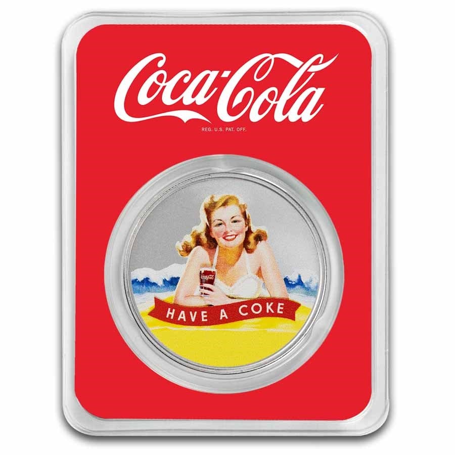Coca-Cola 1 oz Silver Colorized (1 of 4)