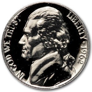 1962 Jefferson Nickel Gem Proof (1 of 2)