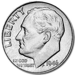 1946-S Roosevelt Dime BU (1 of 1)