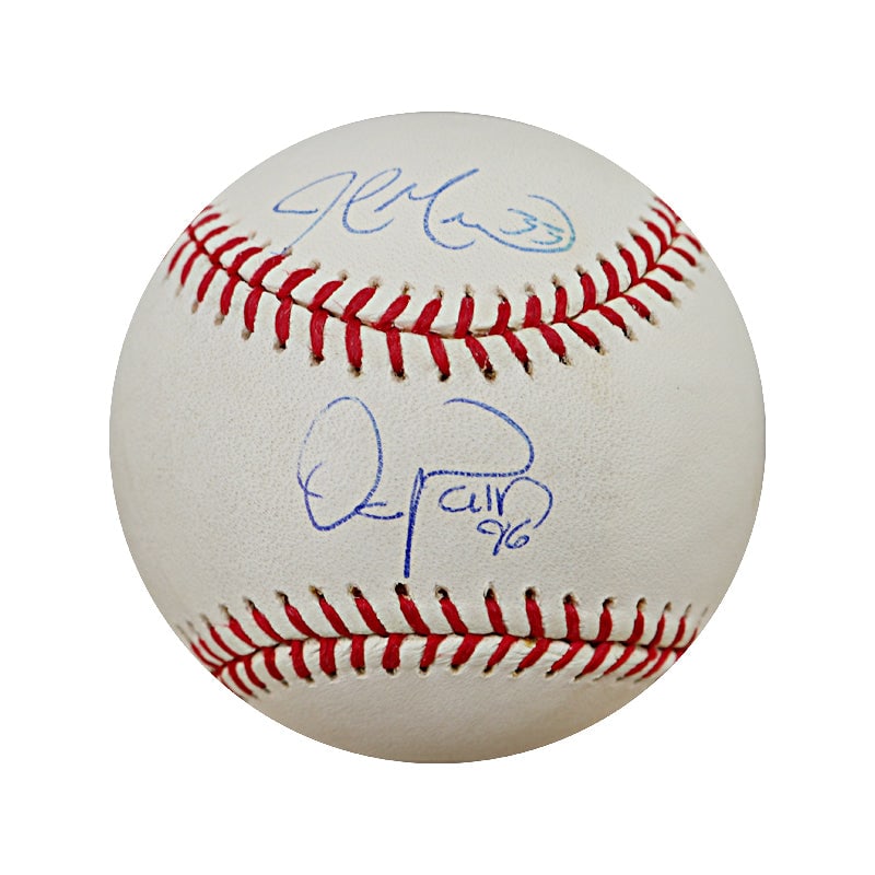 john maine & oliver perez: john maine & oliver perez dual signed bud selig OML baseball (steiner/MLB auth #bb576656) John Maine & Oliver Perez Dual Signed Bud Selig OML Baseball (Steiner/MLB) Ball has some staining/spotting SKU
