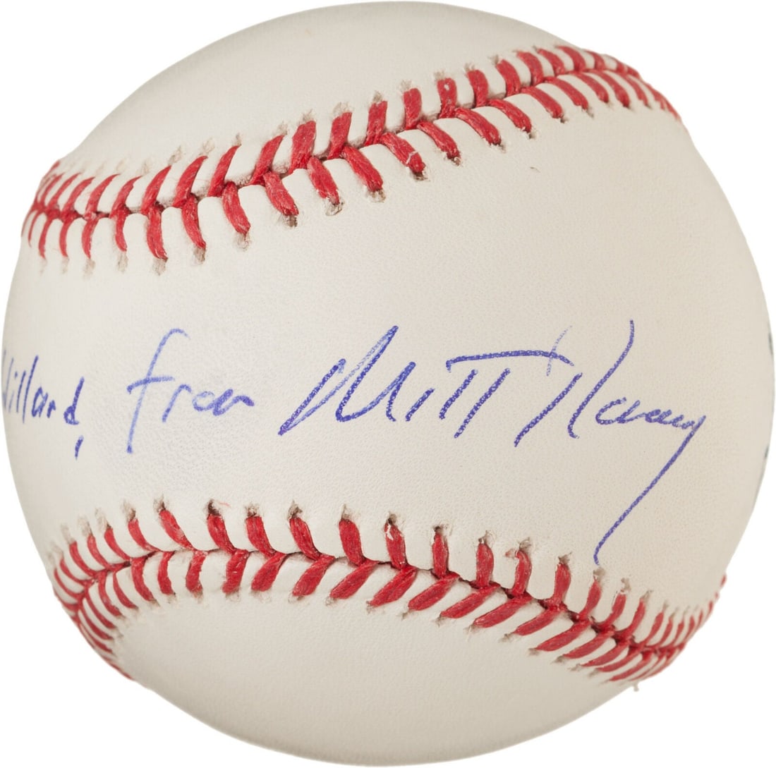 mitt romney signed selig OML: mitt romney signed selig OML baseball 2012 presidential election candidate auto SKU: RBJ7486823923800 MITT ROMNEY SIGNED SELIG OML BASEBALL 2012 PRESIDENTIAL ELECTION CANDIDATE AUTO