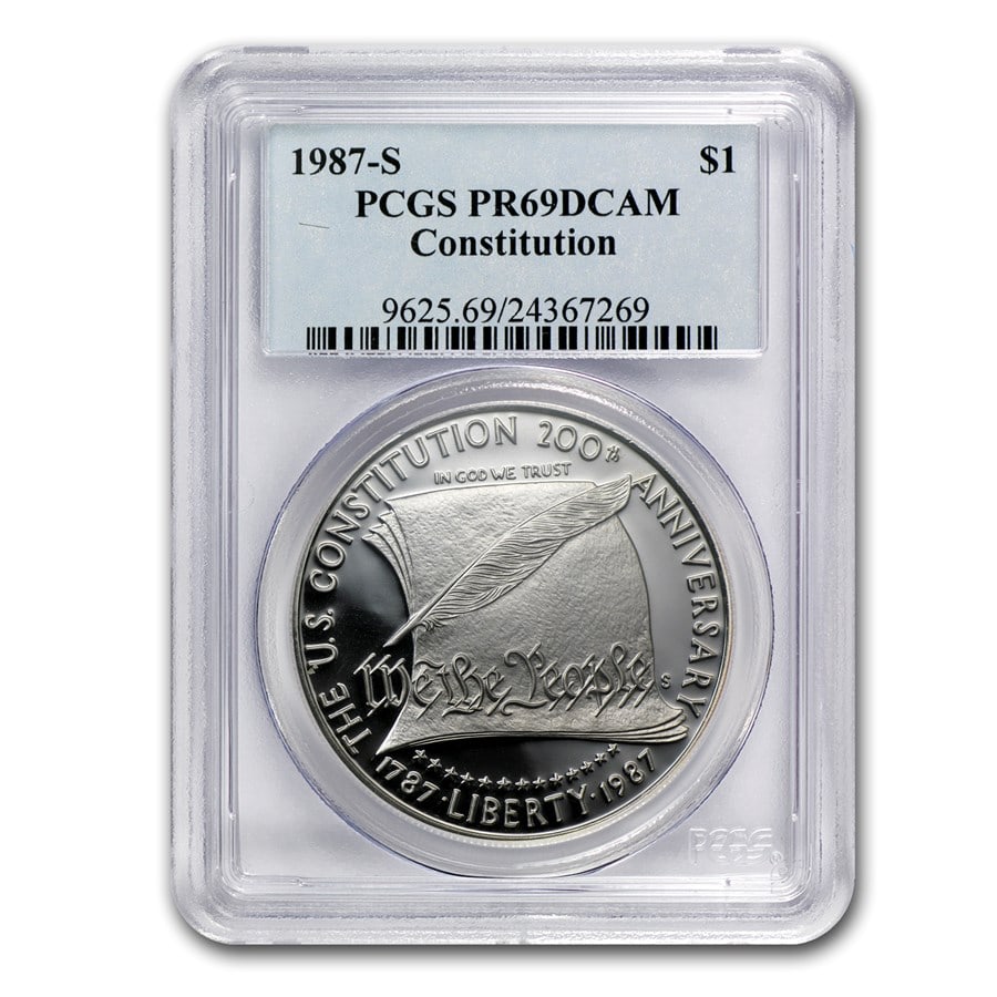 1987-S Constitution $1 Silver Commem (1 of 3)
