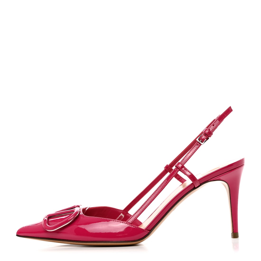 Valentino Garavani Patent Tonal Vlogo: Valentino Garavani Patent Tonal Vlogo Slingback 80mm Pumps 37.5 Blossom Brand: VALENTINO GARAVANI Condition: Excellent Condition Details: Other: Scuffs at soles, Box, 2 dust bags Size: 37.5 EU Heel: 3