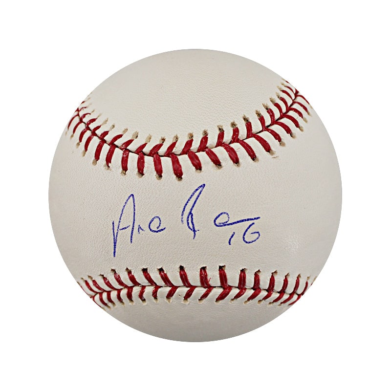 aramis ramirez autographed bud selig OML baseball (schwartz sports holo): aramis ramirez autographed bud selig