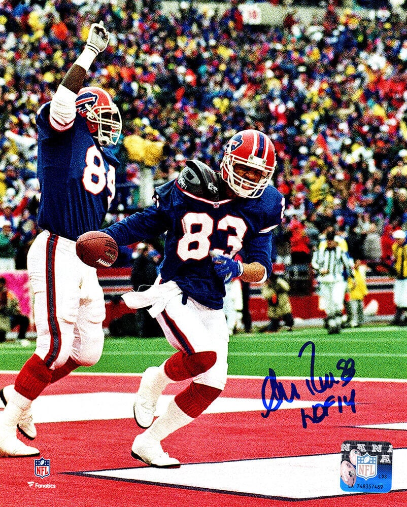 andre reed signed buffalo bills touchdown action 8x10 photo w/hof14 - ss COA (1 of 1)