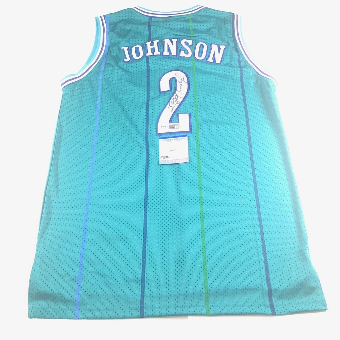 larry johnson signed jersey PSA/DNA tristar charlotte hornets autographed: larry johnson signed jersey PSA/DNA