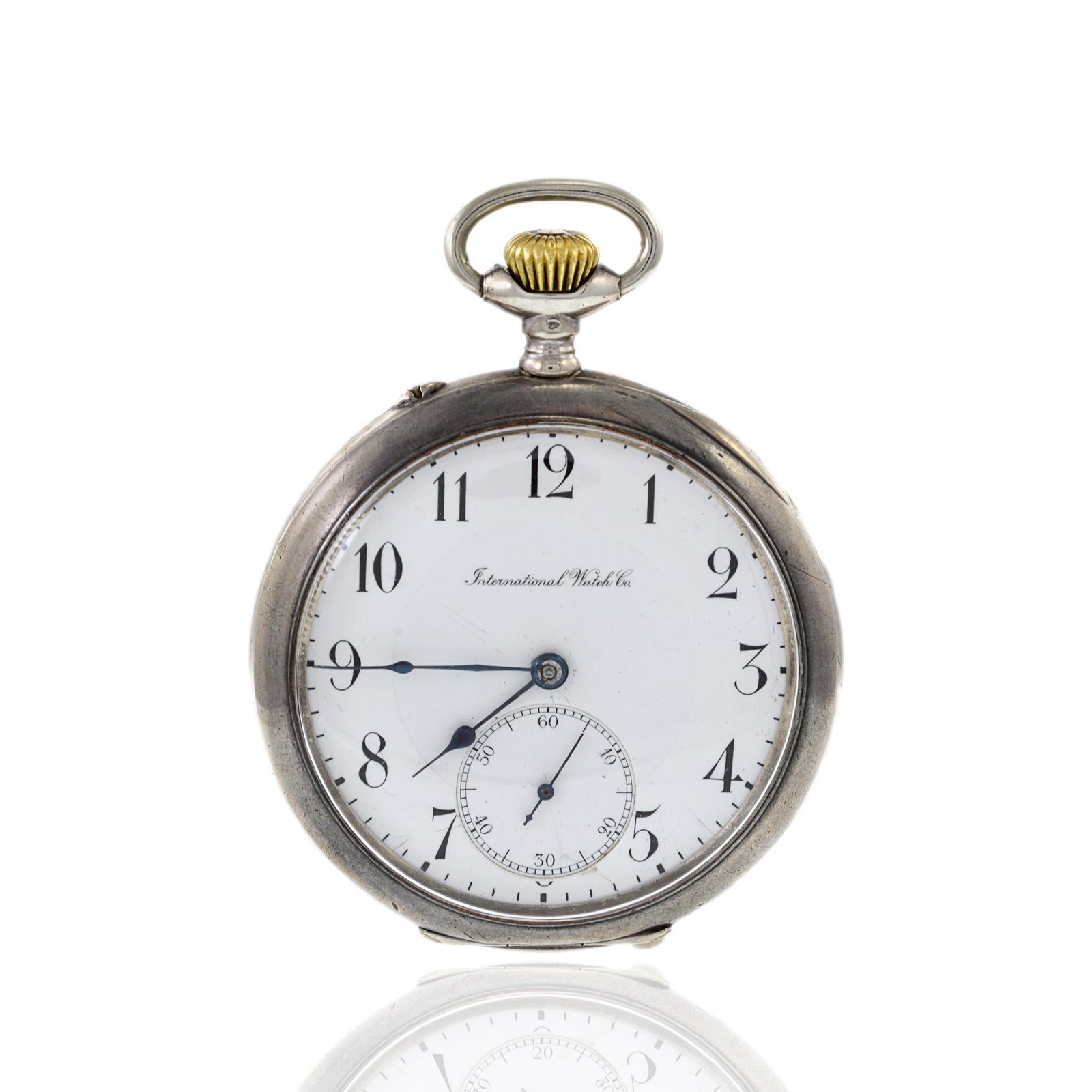 IWC Pocket Watch 800 Silver: IWC Pocket Watch 800 Silver With Papers Brand: IWC Case Material: Silver Case Shape: Round Movement: Manual Wind Case Dimensions: Diameter: 2.05 in (52 mm) Style: Edwardian Place of Origi