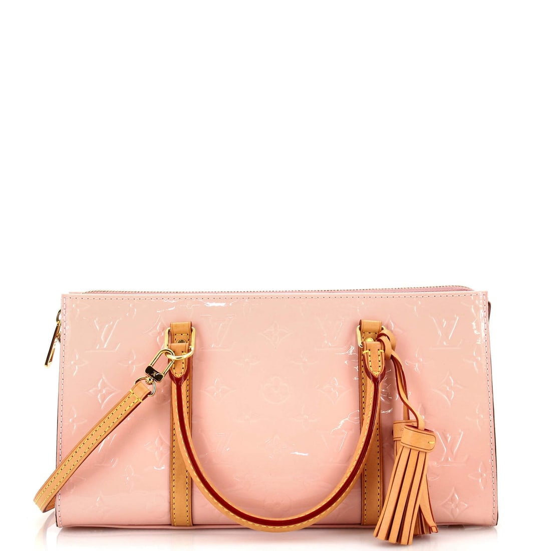Louis Vuitton Neo Triangle Handbag Vernis: Louis Vuitton Neo Triangle Handbag Vernis Exterior Color: Pink Interior Color: Pink Exterior Material: Leather Interior Material: Microfiber Hardware Color: Gold Estimated Retail: $1,960