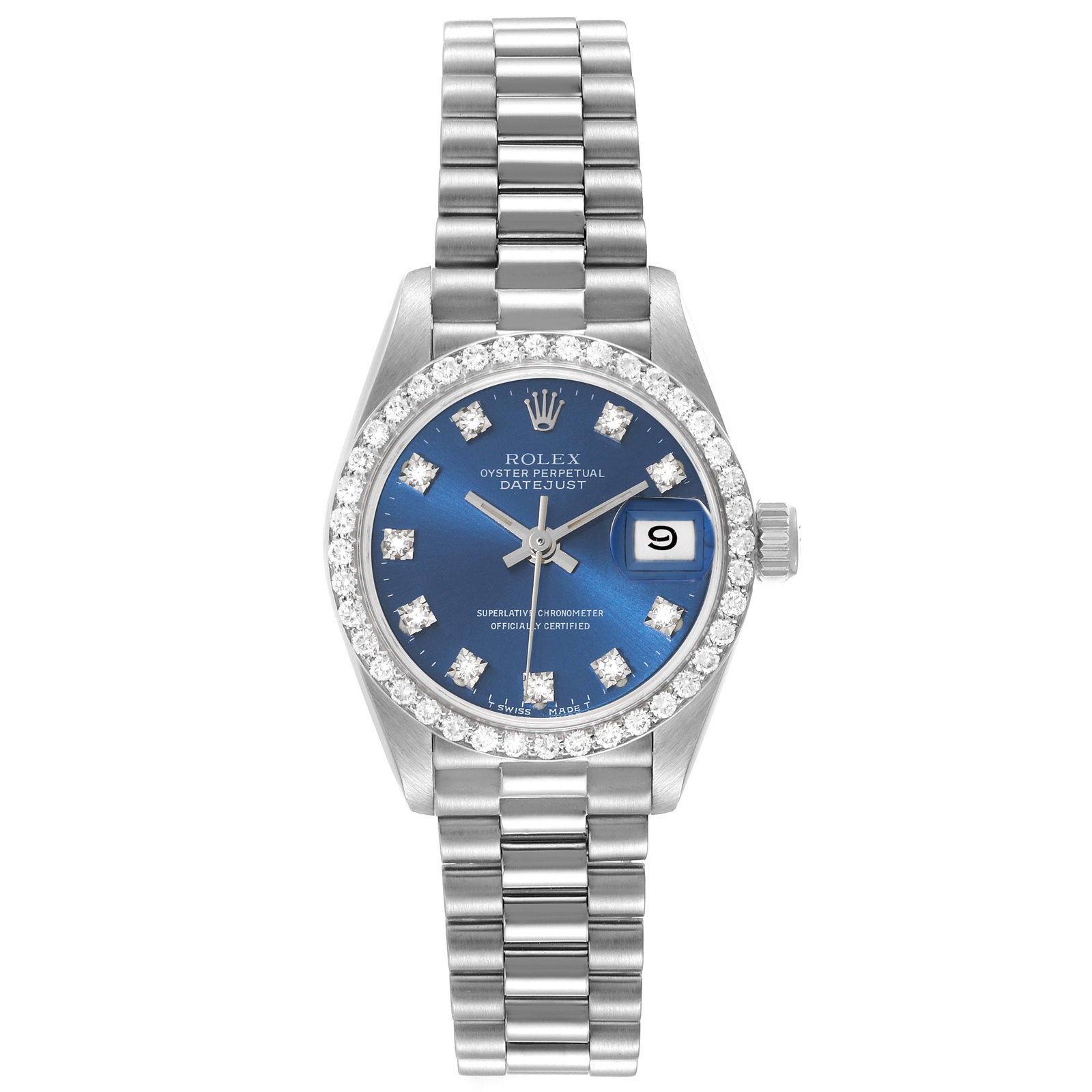 Rolex President Datejust White Gold Diamond: Rolex President Datejust White Gold Diamond Ladies Watch 69139 SKU no: RBJ63077 Brand: Rolex Model Name: Rolex President Datejust White Gold Diamond Ladies Watch 69139 Model Number: 69139 Year: 1986 -