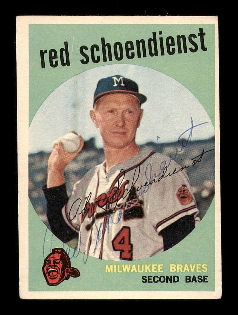 Red Schoendienst Autographed 1959 Topps Card: Red Schoendienst Autographed 1959 Topps Card #480 Braves Back Damage 182964 Red Schoendienst Autographed 1959 Topps Card #480 Braves Back Damage 182964 SKU no: RBJ7344473604184