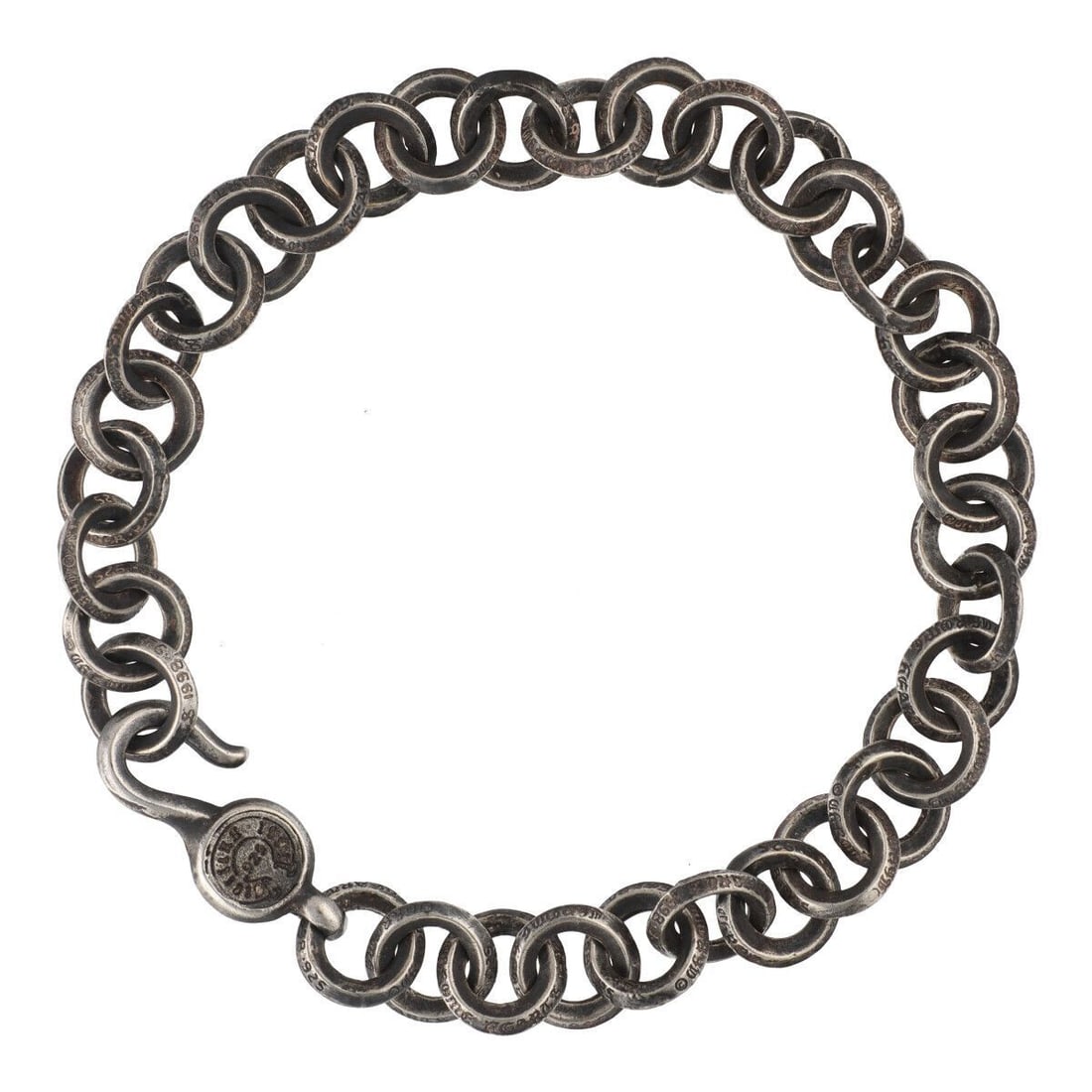Chrome Hearts Single Ring Bracelet SV925: Chrome Hearts Single Ring Bracelet SV925 Silver Accessory 23037485 Condition: Pre-owned Brand: Chrome Hearts Country: Japan SN: MOR_0820 Department: Men Style: bracelet Material: NA <