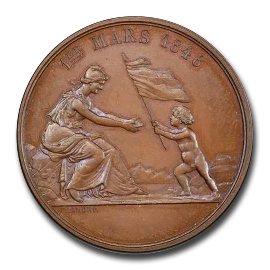 1863 Switzerland Shooting Medal MS-63 PCGS (1 of 2)