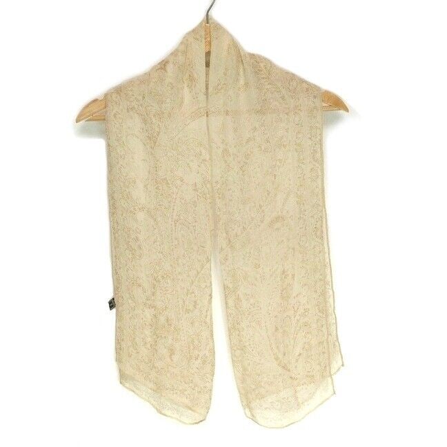 Auth ETRO - Cream Scarf: Auth ETRO - Cream Scarf Condition: Pre-owned Brand: ETRO Style: Scarf Color: Cream Accessories: None ConditionRank: 6 Type: Scarf SKU no: RBJ226269590824