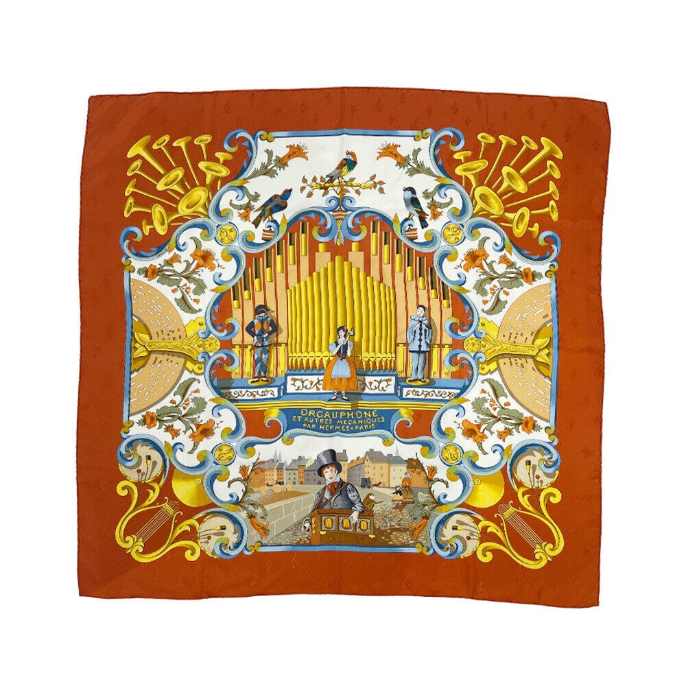 HERMES #24 Scarf Carre90 ORGAUPHONE AUTRES: HERMES #24 Scarf Carre90 ORGAUPHONE AUTRES MECANIQUES Pipe organ Condition: Pre-owned Brand: HERMES Country: Japan SN: MOR_TR_0913 Size: NA Size Type: Normal Style: NA Type: NA <