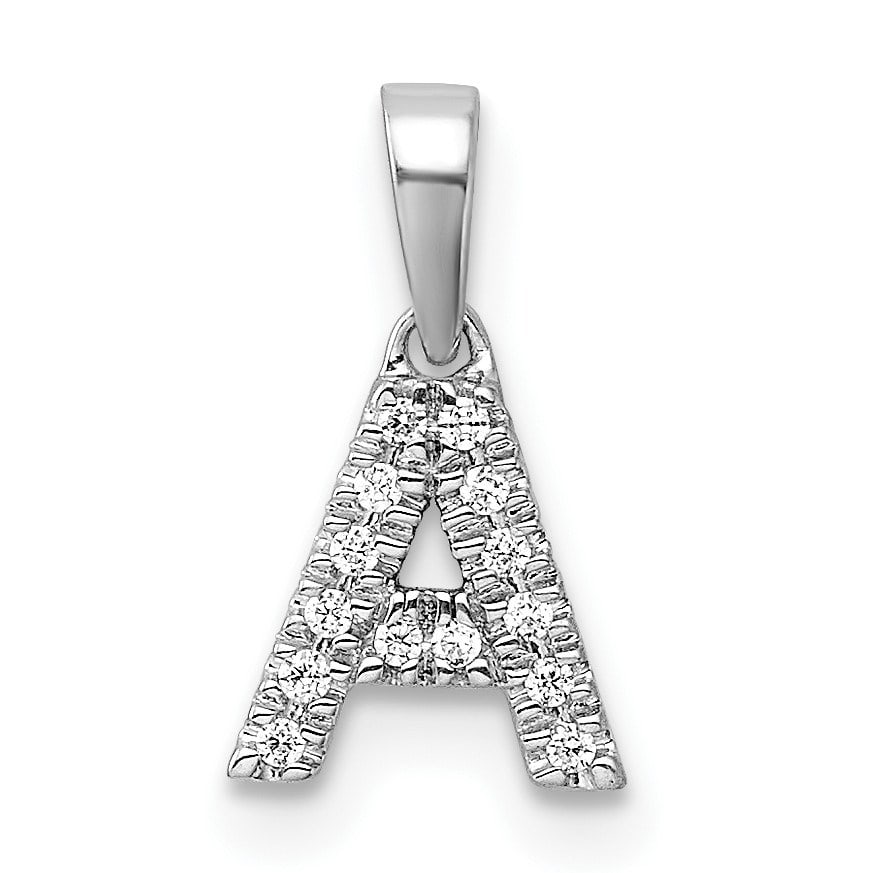 14K White Gold Letter A Initial (1 of 3)